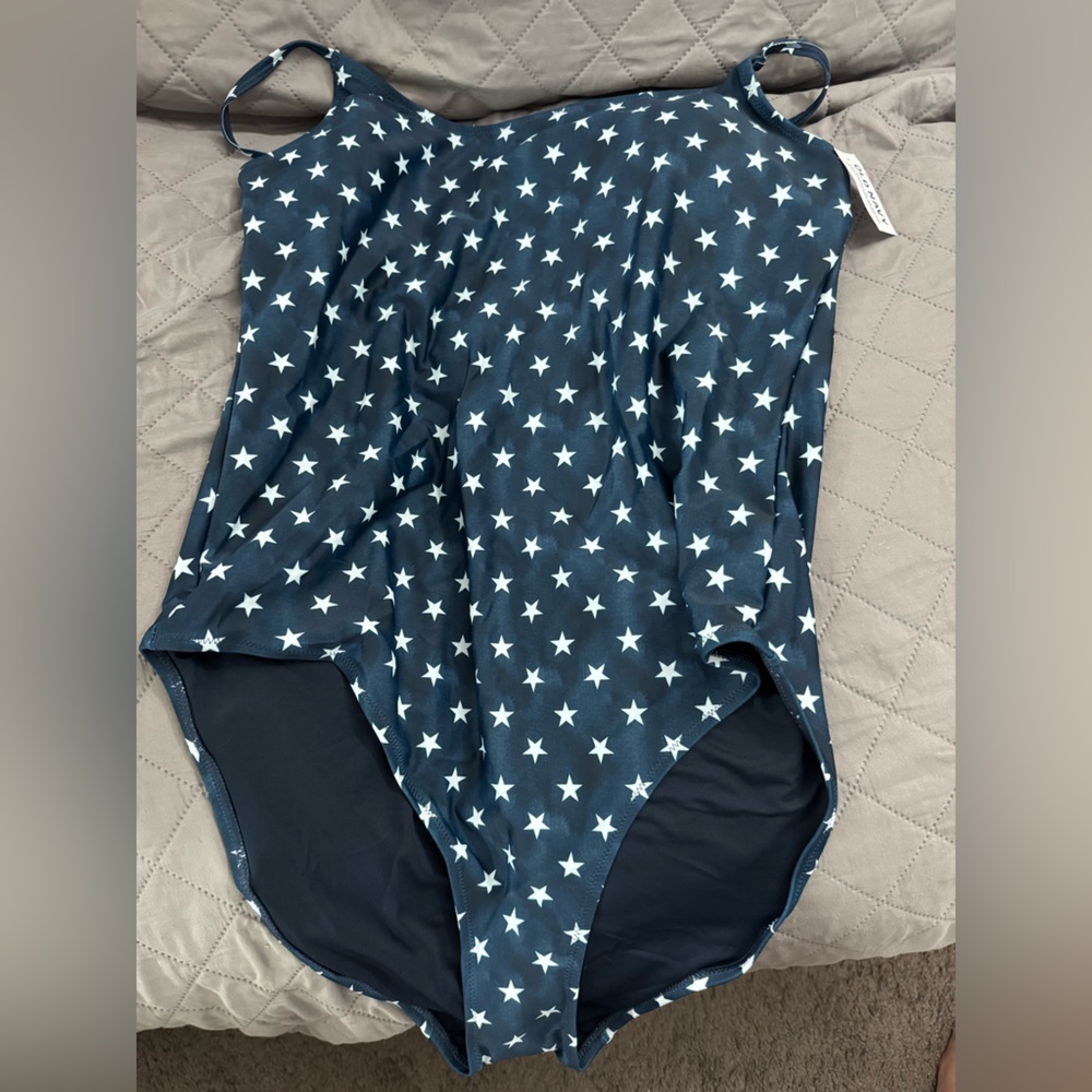 Old Navy Star Print One-Piece Swimsuit – Navy Blue – Size XL – NWT